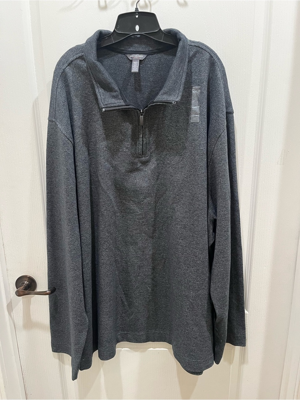 Van Heusen Men's Zip-Up Sweater - Charcoal Gray